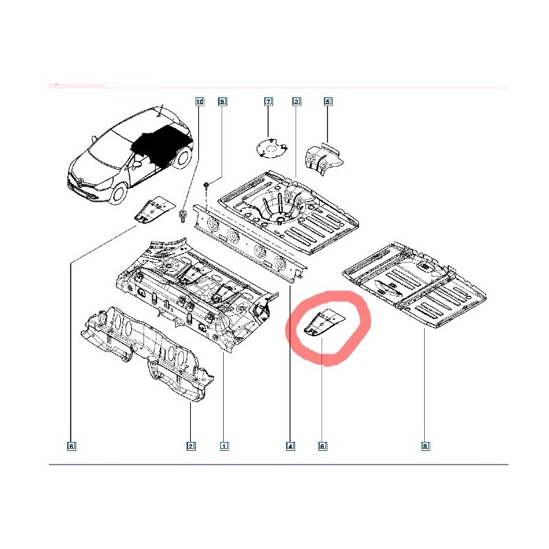 794820355R CLIO IV ISOFIX BAĞLANTI ÇERÇEVESI MAIS