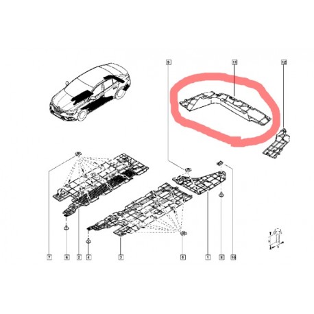 748A05549R MEGANE IV 4 ARKA TAMPON ALT SAĞ MUHAFAZA MAIS