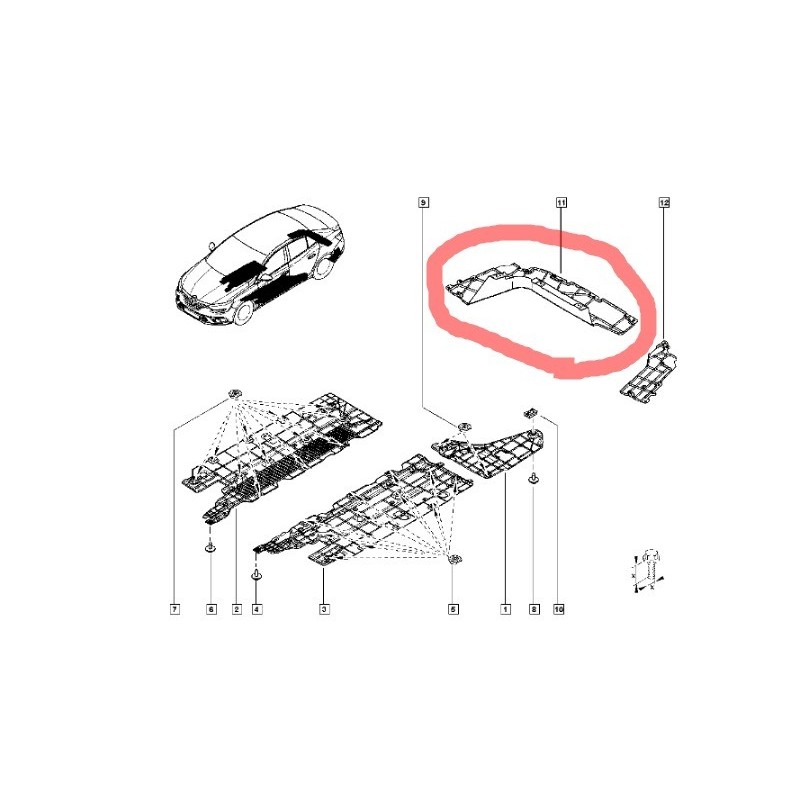 748A05549R MEGANE IV 4 ARKA TAMPON ALT SAĞ MUHAFAZA MAIS