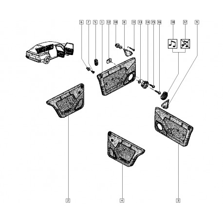 7700711709 R21 ÖN ARKA HOPARLOR IC KAPAGI YUVASI