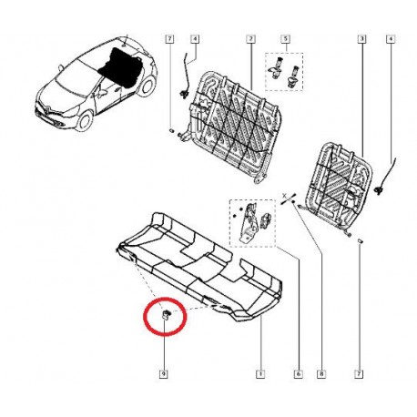 883049987R CLIO 5 V ARKA KOLTUK ALT SEKMANI MAIS