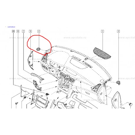 281C21299R LATITUDE SOL TORPIDO HOPARLÖR IZGARA TWEETER