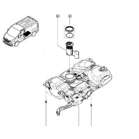 172034941R TRAFIC 3 III YAKIT DEPO TANKI KOMPLE 1.6 DCI