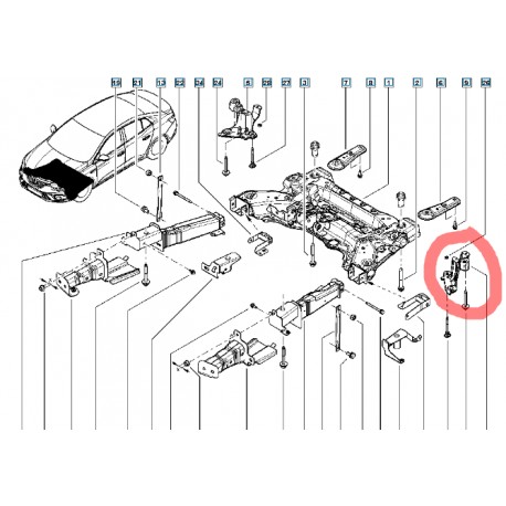 548512672R MEGANE IV 4 ÖN BEŞIK SOL BAĞLANTI AYAĞI SACI