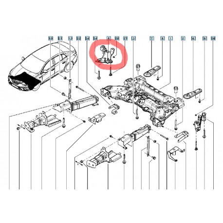 548500910R MEGANE IV 4 ÖN BEŞIK SAĞ BAĞLANTI SACI AYAĞI