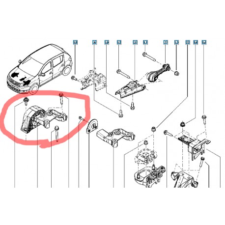 112105431R YENI SANDERO SAĞ MOTOR TAKOZU MAIS