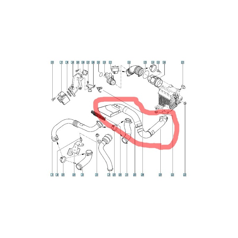 8200177232 MEGANE 2 1.4 16V HAVA FILTRE HORTUM MAIS