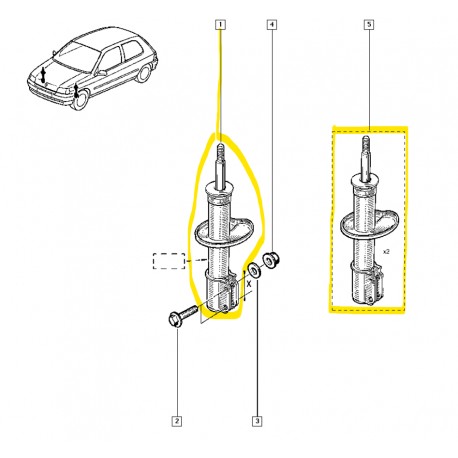 543029267R CLIO I ÖN AMORTISOR SAĞ SOL ADET MAIS