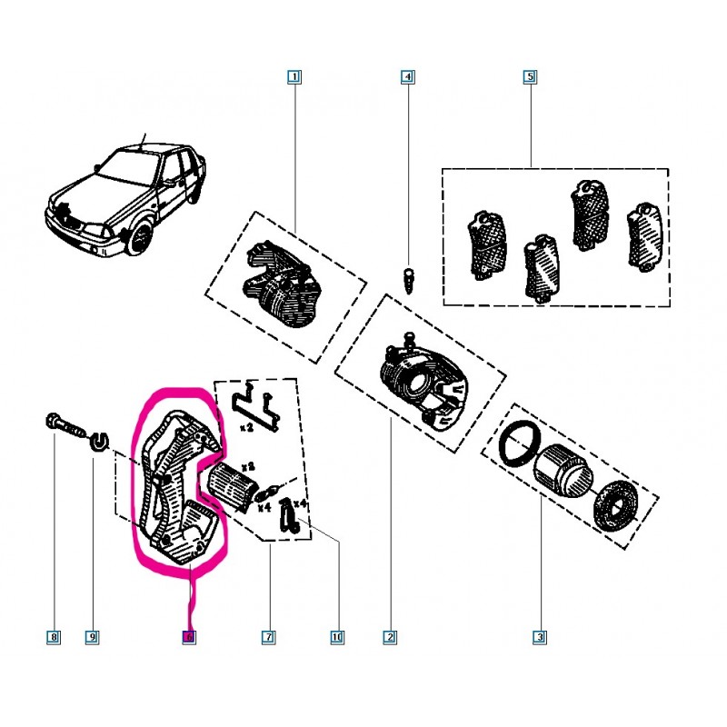 6001545577 DACIA SOLENZA PICK UP ON FREN KALIPER KUNDAGI MAIS