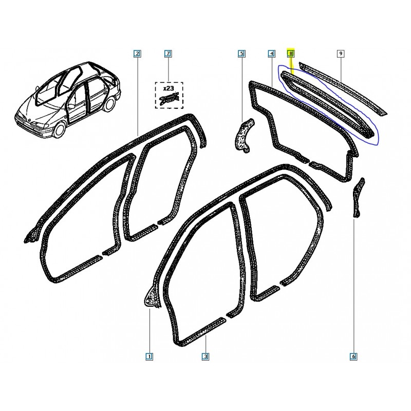 8200041509 SCENIC 1 ARKA CAM LASTIGI MAIS