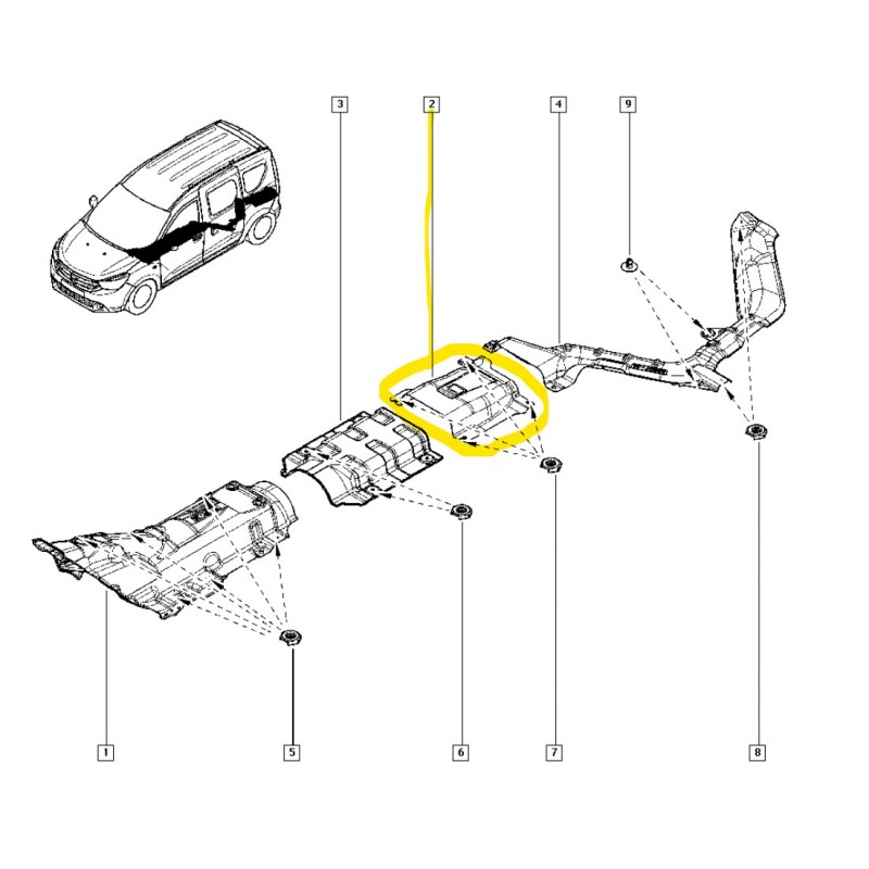 360175421R DACIA LODGY ARKA EKSOZ - PARK FREN BEYNI MUHAFAZASI MAIS