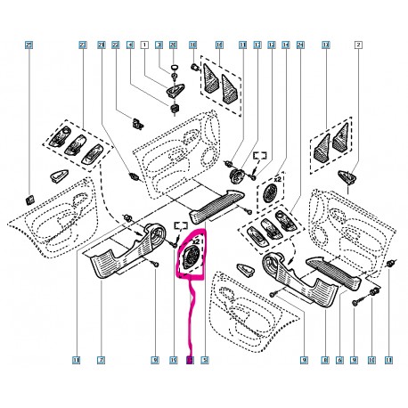 7701207443 MEGANE 1 HOPARLÖR KAPAK TAKIMI MAIS
