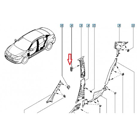 769840008R FLUENCE MEGANE 3 ÖN CAM IÇ DIREK BAKALITI