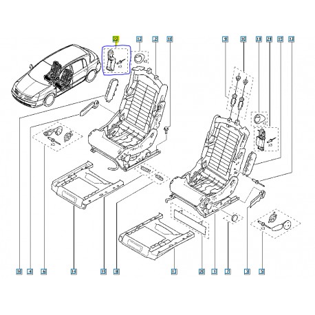 7701208373 VELSATIS SAG KOLTUK YUKSEKLIK AYAR MOTORU MAIS