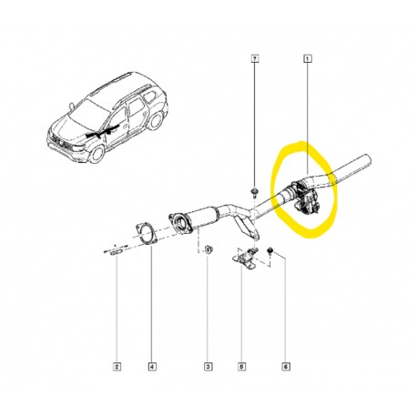 200105522R DUSTER XJD EKSOZ KLAPESI EGSOZ KLAPE