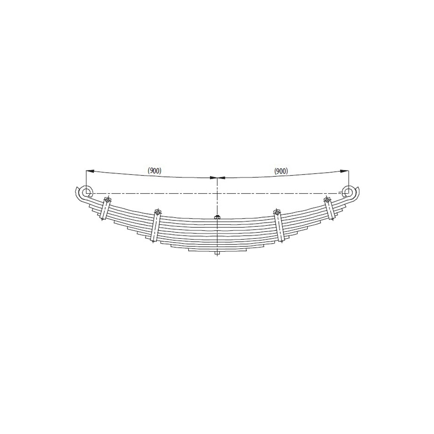 MAN 26.281 Front Complete Leaf Spring