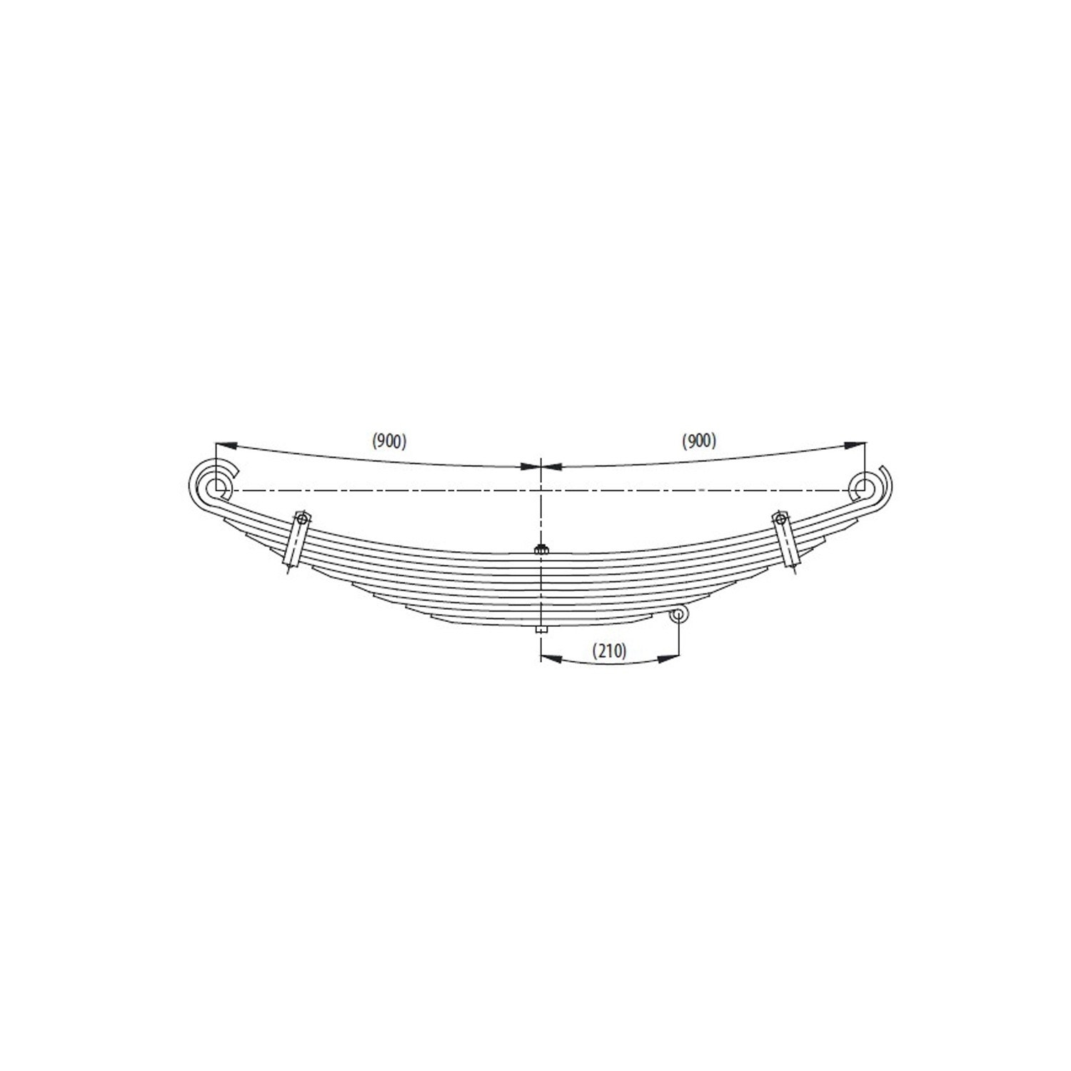 MAN 33.372 Front Complete Leaf Spring