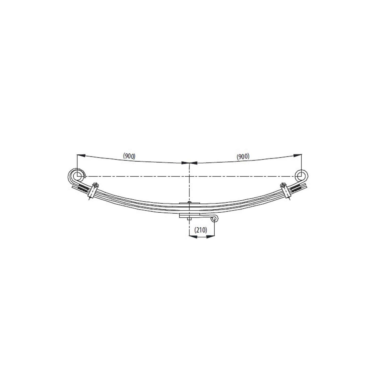 MAN 19.422 / 32.310 Parabolic Front Complete Leaf Spring