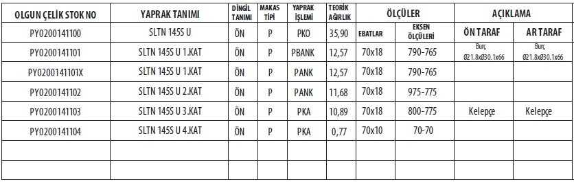 OTOKAR SULTAN 145 U PARABOLIK ÖN KOMPLE MAKAS