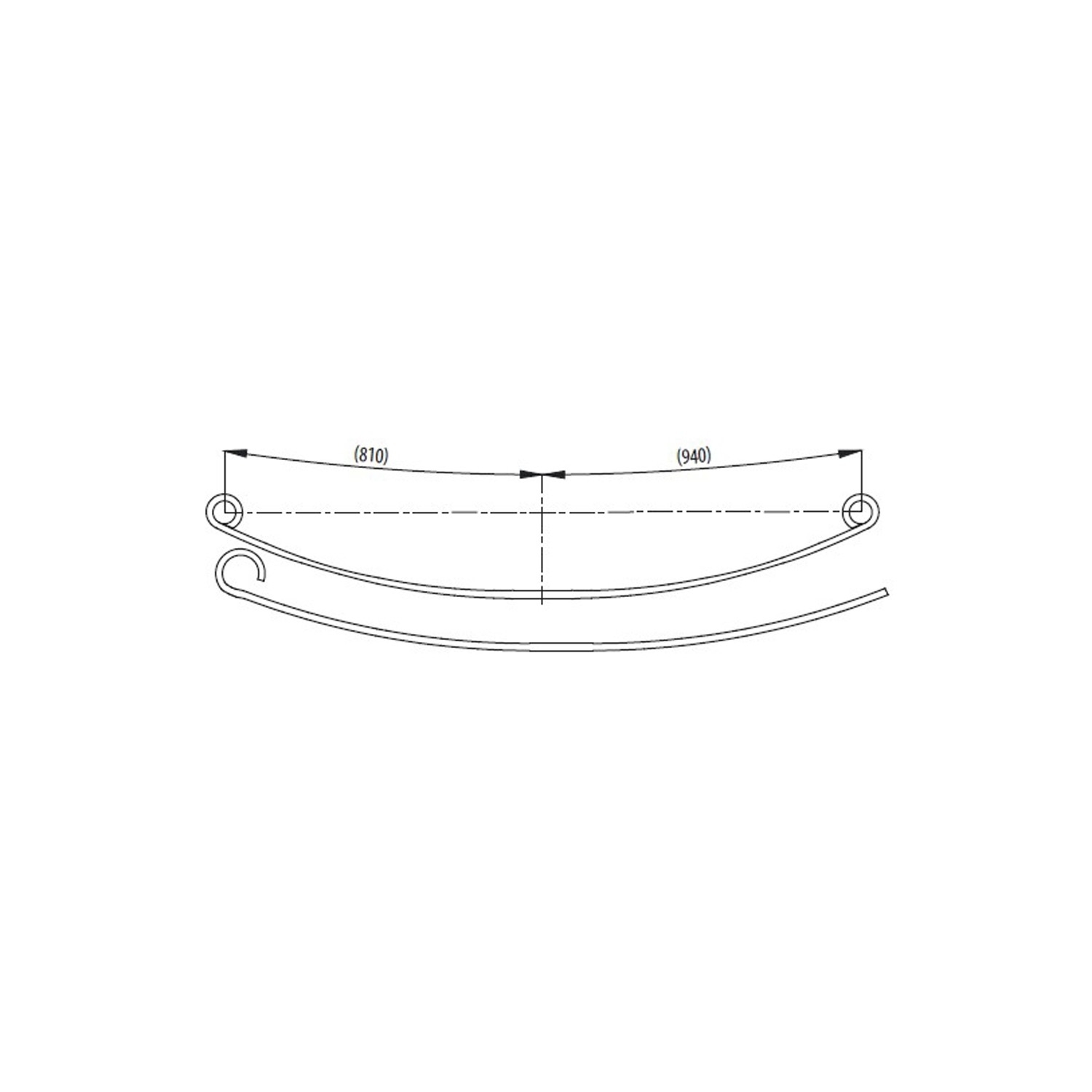 MAN 12.153 Parabolic Front Complete Leaf Spring