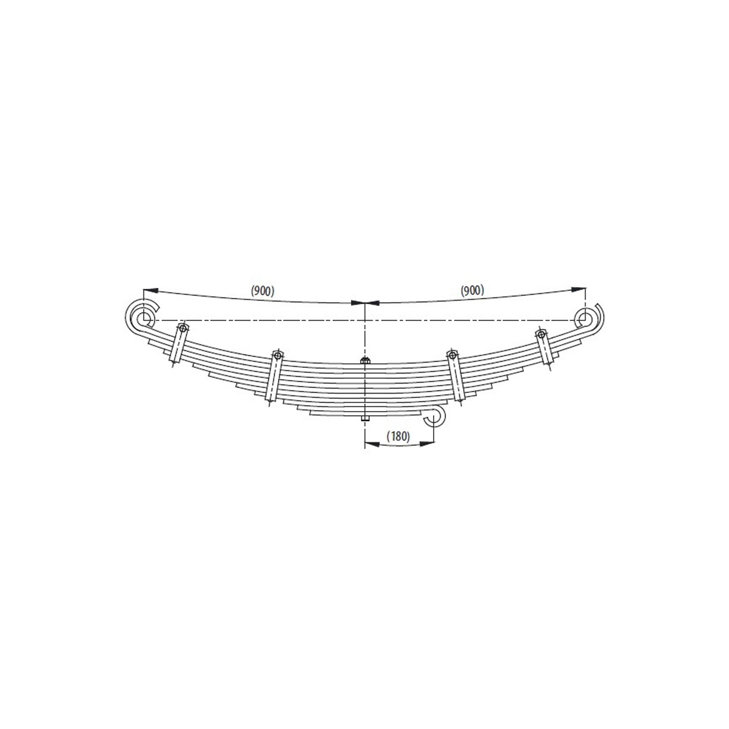 MAN 26.230 / 26.270 Damperli Front Complete Leaf Spring