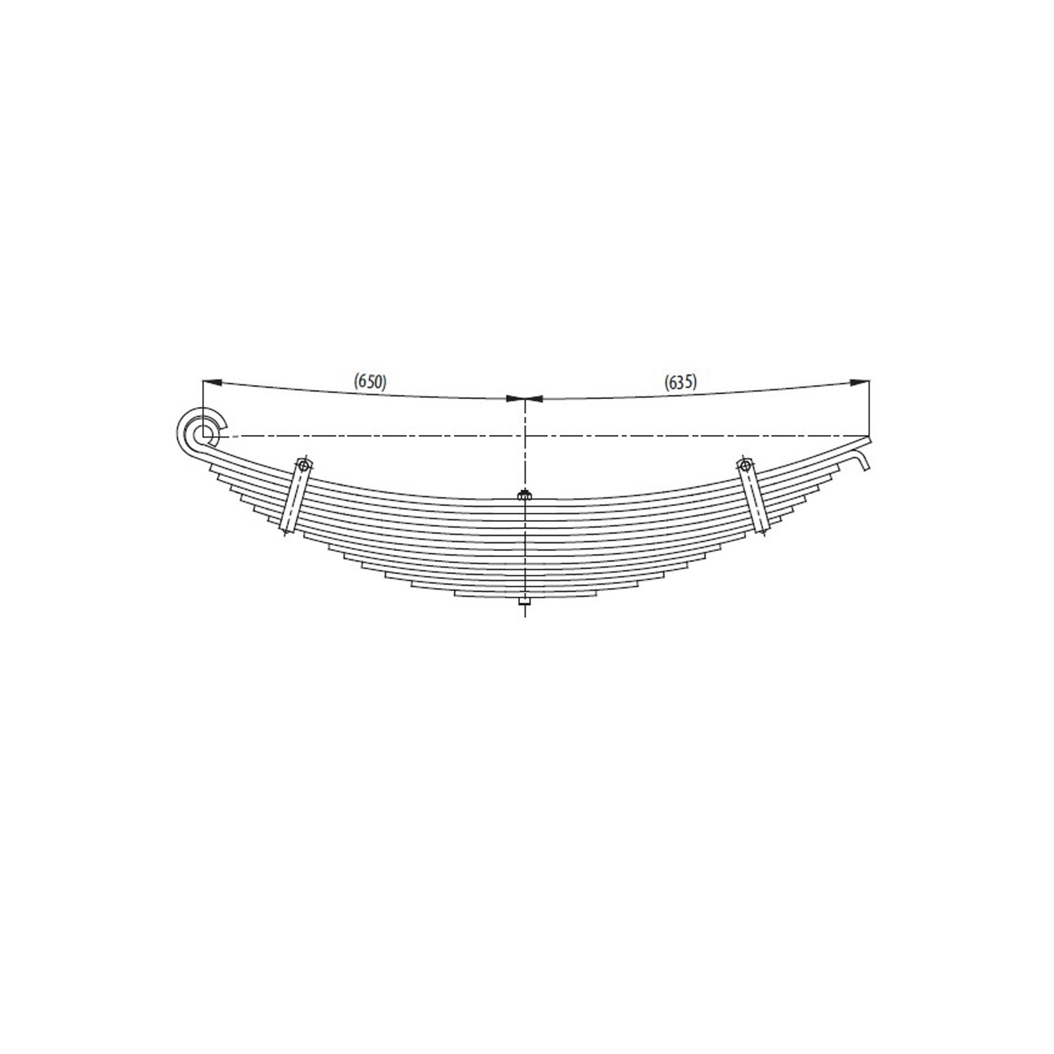 MAN 26.230 / 26.270 Right Damperli Rear Complete Leaf Spring