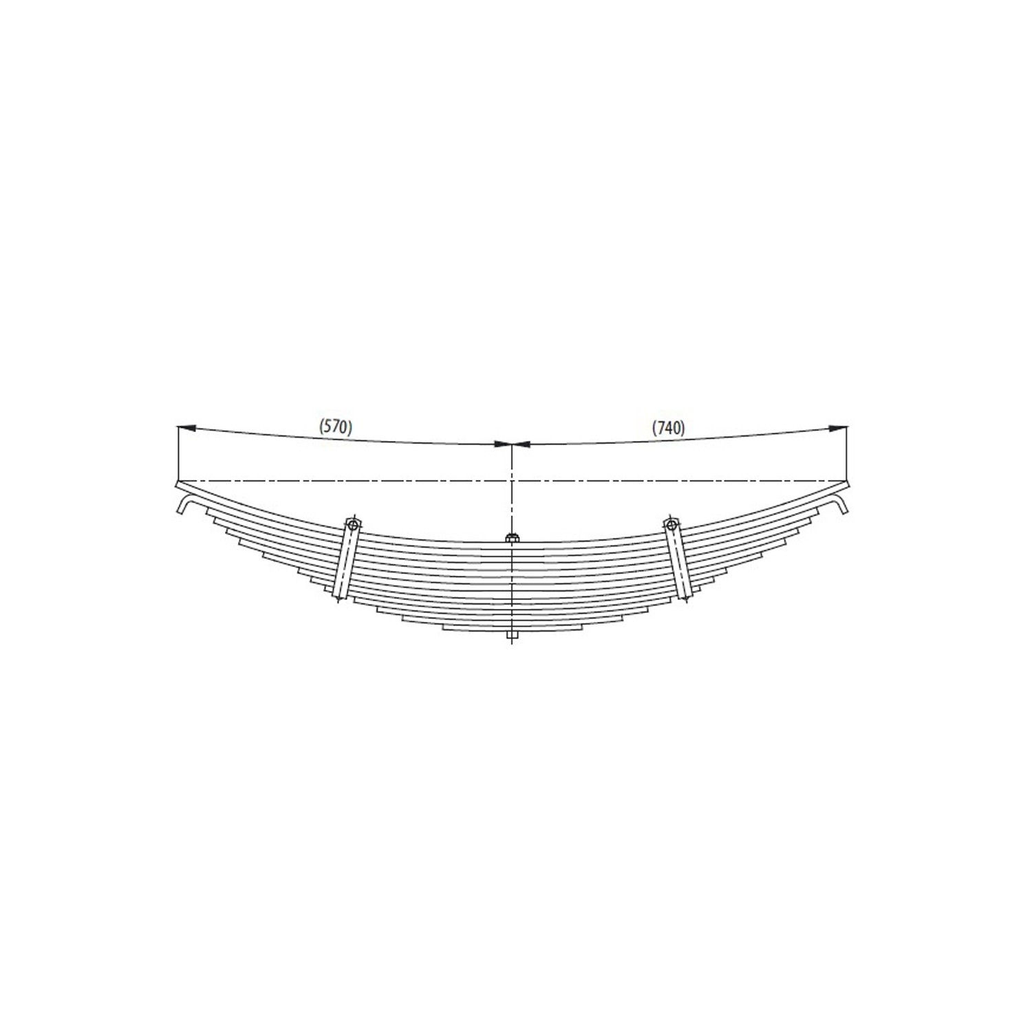 MAN 26.230 / 26.270 Left Damperli Axle Complete Leaf Spring