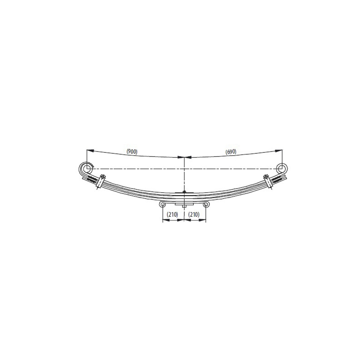 MAN 41.373 Front Complete Leaf Spring