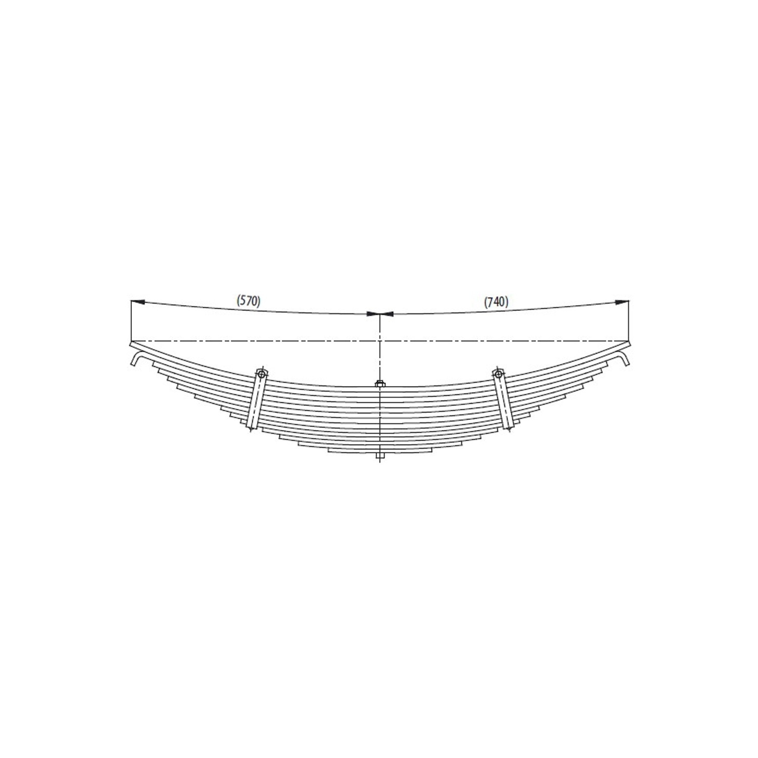 MAN 26.230 / 26.270 Right Damperli Axle Complete Leaf Spring